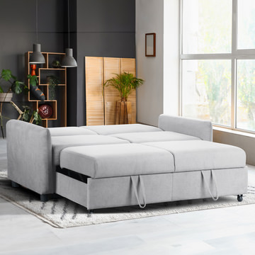 Priscilla Convertible Sleeper Sofa - Slate
