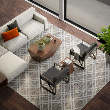 Montane 2 Lattice Tan Area Rug - 6′0″ X 9′0′