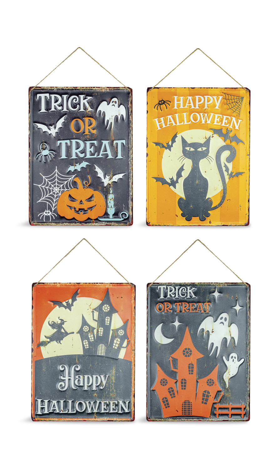 Assorted Halloween Vintage Metal Sign HOM Furniture