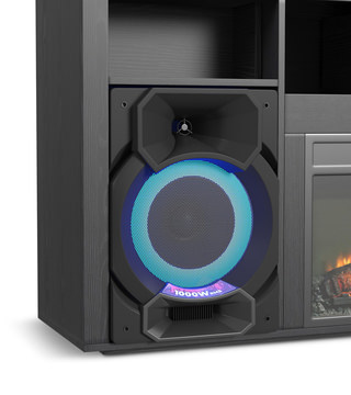 Rave TV Console With Fireplace And Sound System 