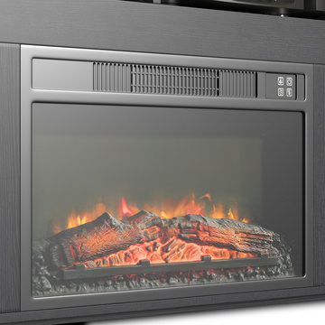 Rave TV Console With Fireplace And Sound System 