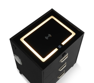 Razor Nightstand With Electronic Features - Black