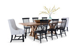 Clear Lake Trestle Table With 4 Windsor Chairs And 2 Host Chairs thumbnail 1