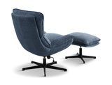 Nelly Pedestal Chair And Ottoman - Ocean thumbnail 4