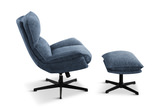 Nelly Pedestal Chair And Ottoman - Ocean thumbnail 3
