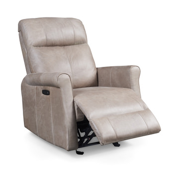 Owen Leather Power Recliner - Nude