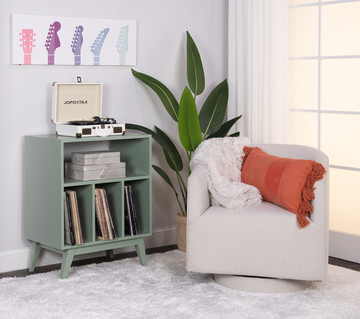 Sun Studios 26″ Record Player Stand-Evergreen