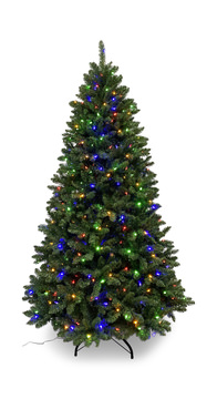 Noble Pine II 7.5′ Artificial Christmas Tree With Multi Function LED Lights