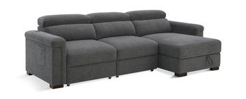 Gelina Power Sleeper Sofa With Storage Chaise - Right Facing Chaise