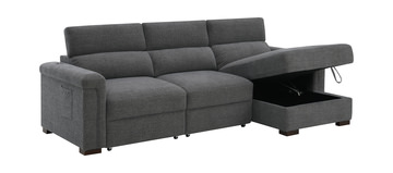 Gelina Power Sleeper Sofa With Storage Chaise - Right Facing Chaise