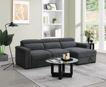 Gelina Power Sleeper Sofa With Storage Chaise - Right Facing Chaise