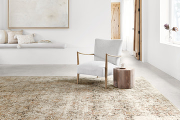 Theia Taupe/Gold Area Rug - 6′7″ X 9′6″