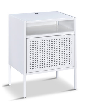 Jax Metal Nightstand - White