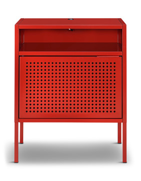 Jax Metal Nightstand - Red