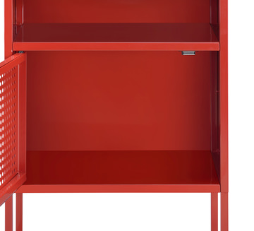 Jax Metal Nightstand - Red