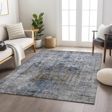 Karaj Blue Area Rug - 2′6″ X 3′10″