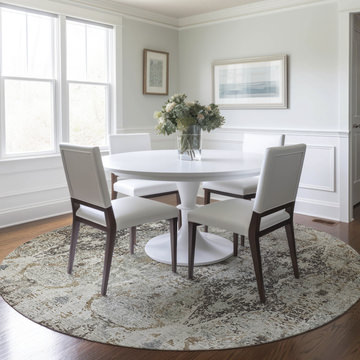 Karaj Linen Area Rug - 8′0″ X 8′0