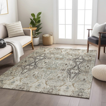 Karaj Linen Area Rug - 3′0″ X 5′0″