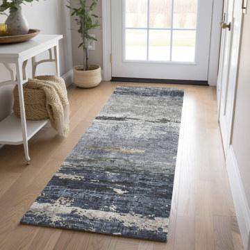 Nouveau Navy Area Rug - 2′3″ X 7′6″