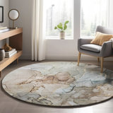 Odyssey Tan Area Rug - 8′0″ X 8′0″ Round thumbnail 2