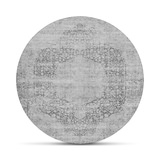 Karaj Gray Area Rug - 8′0″ X 8′0″ Round thumbnail 1