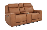 Davidson Leather Power Reclining Loveseat With Console thumbnail 2