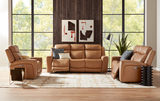Davidson Leather Power Reclining Sofa thumbnail 6