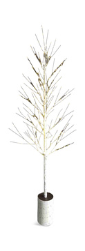 image  Christmas Birch Tree 70+” with 298 Warm White Micro Lights