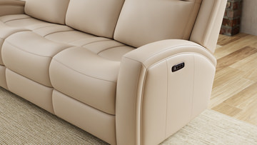 Andrew Leather Power Sofa