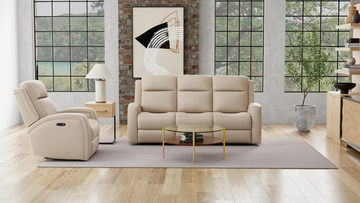 Andrew Leather Power Sofa