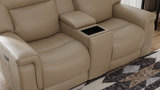 Marie Leather Power Console Loveseat thumbnail 6