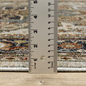 Aberdeen Medallion Ivory Area Rug - 5′3″ X 7′6″