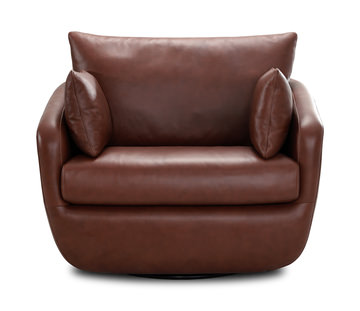 Park Leather Swivel Chair - Everest Bourbon