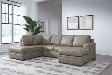 Moana Leather Sectional - Right Chaise