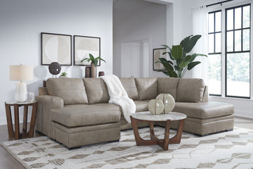 Moana Leather Sectional with Left Chaise