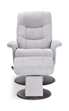 Dawn Swivel Glider Recliner And Ottoman - Cement