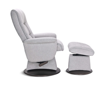 Dawn Swivel Glider Recliner And Ottoman - Cement