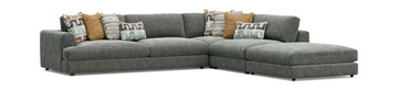 Montecito 4 Piece Sectional - Sundar Charcoal Left Arm Sofa