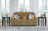Lindy Reclining Loveseat with Console - Honey thumbnail 6