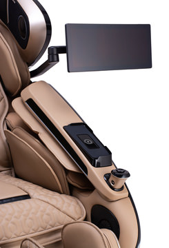Quantum Zero Gravity Lay Flat Massage Chair - Champagne/Black