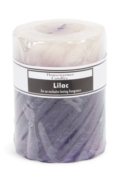 Lilac Pillar Candle - 3″ X 4″ 