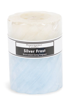 Silver Frost Pillar Candle - 3″ X 4″ 