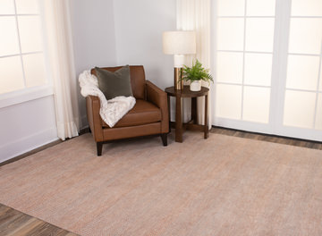 Indore Blue/Rust Hand Knotted Area Rug - 7′9″ X 9′9″