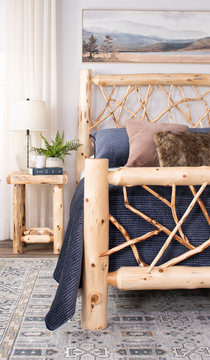 Cedar Log Twig Bedroom Suite - Queen