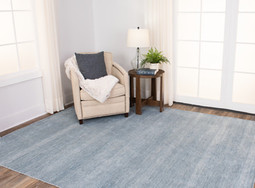 Indore Denim Blue Area Rug - 7′9″ X 9′9″