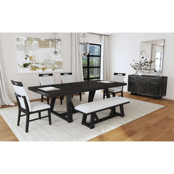 Transcend Dining Table With 4 Chairs And Bench