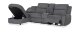 Maya 4 Piece Power Reclining Sectional with Left Chaise - Graphite thumbnail 5