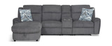 Maya 4 Piece Power Reclining Sectional with Left Chaise - Graphite thumbnail 2
