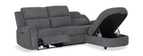 Maya Power Reclining Sectional with Right Chaise - Graphite thumbnail 2