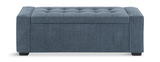 Arturo Tufted Storage Bench - Charcoal thumbnail 1